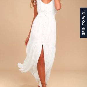 Lulus Time Well Spent Embroidered Maxi Dress